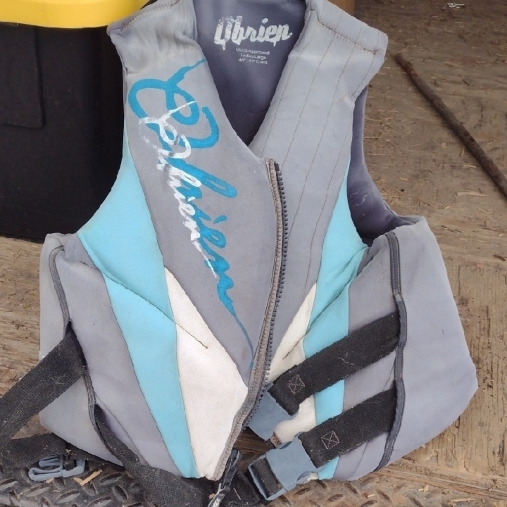 Ladies Large O'Brien Life Vest in Gray and Blue